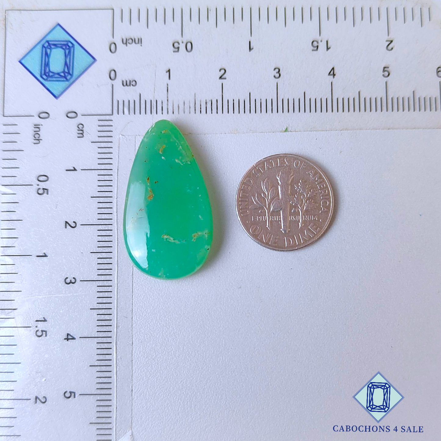 Chrysoprase Pear Cabochons 28*16*5mm