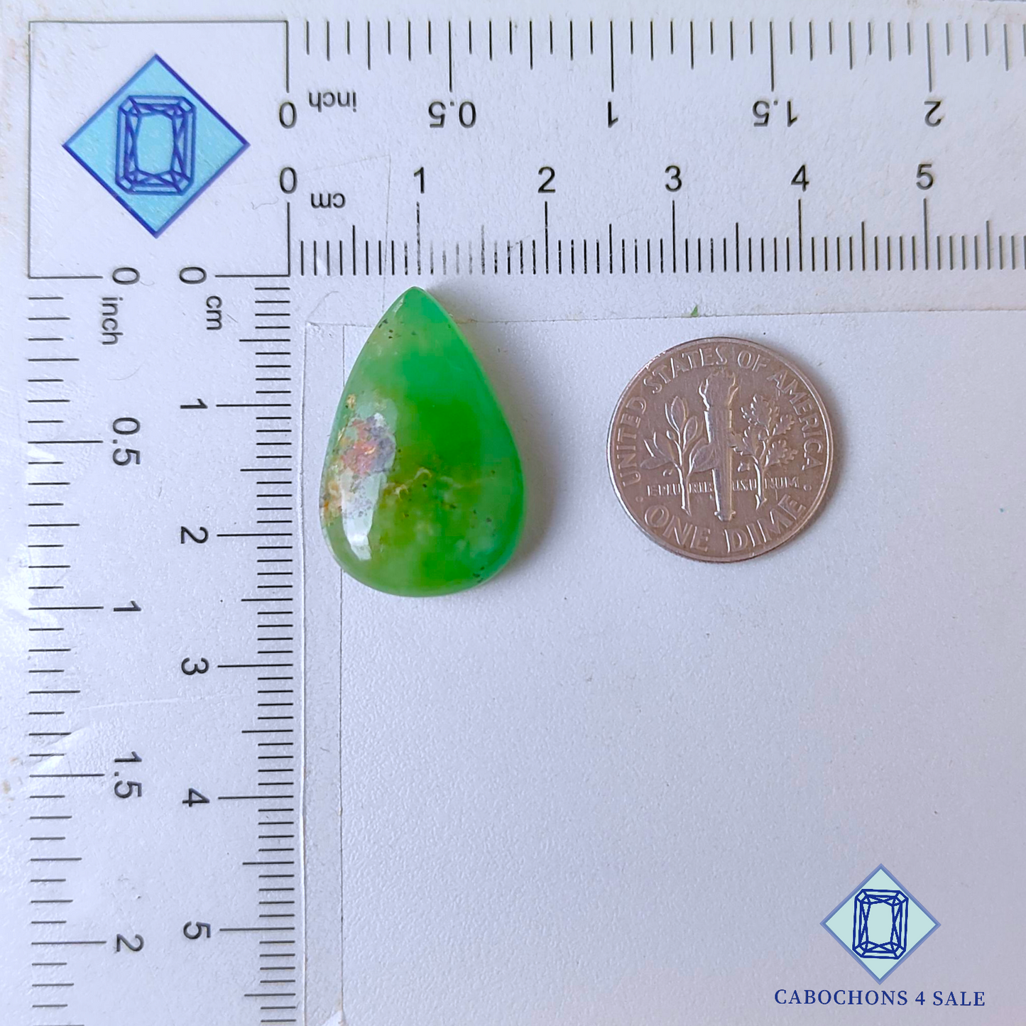 Chrysoprase Pear Cabochons 24*15*6mm