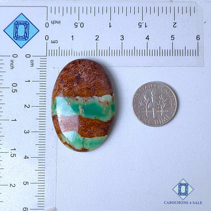 Natural Chrysoprase Gemstone  Oval Cabochons 37*25*7mm from Madagascar  available for sale