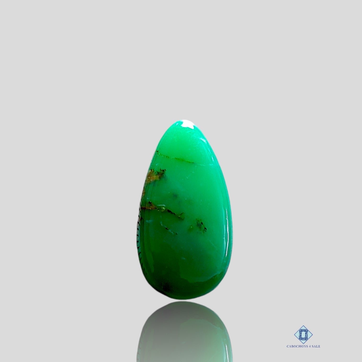 Chrysoprase-c4sw1766-pear-Green-Cabochons