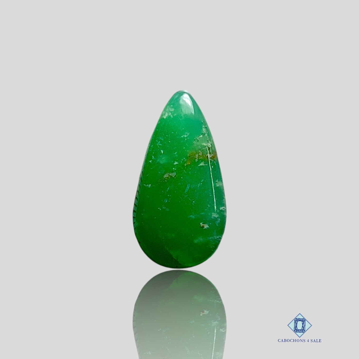 Chrysoprase-c4sw1767-pear-Green-Cabochons