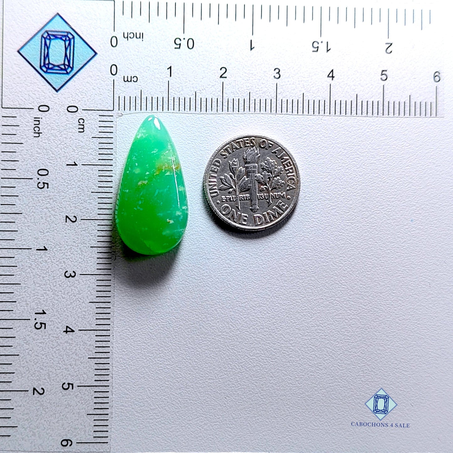 Chrysoprase-pear-Cabochons