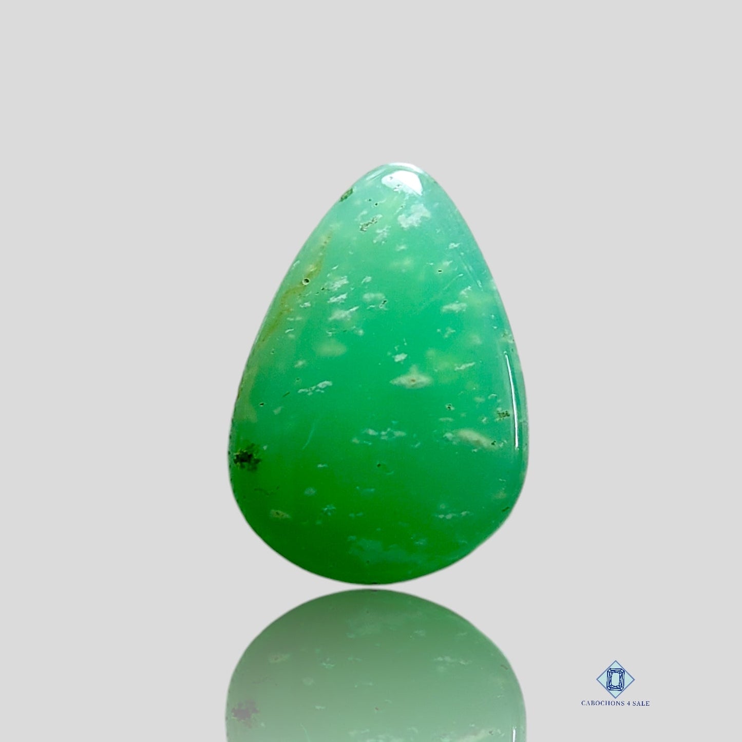 Chrysoprase-c4sw1768-pear-Green-Cabochons