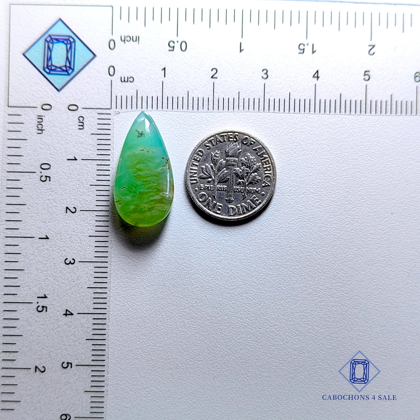 Chrysoprase-pear-Cabochons