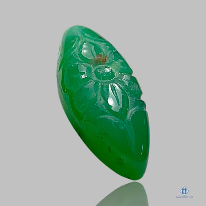 Chrysoprase Marquise Carvings