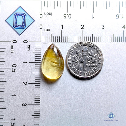 Citrine-pear-Cabochons