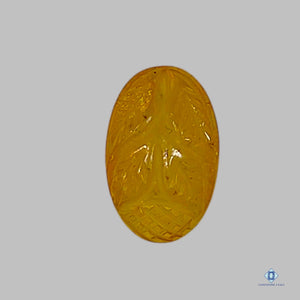 Citrine Oval Carvings