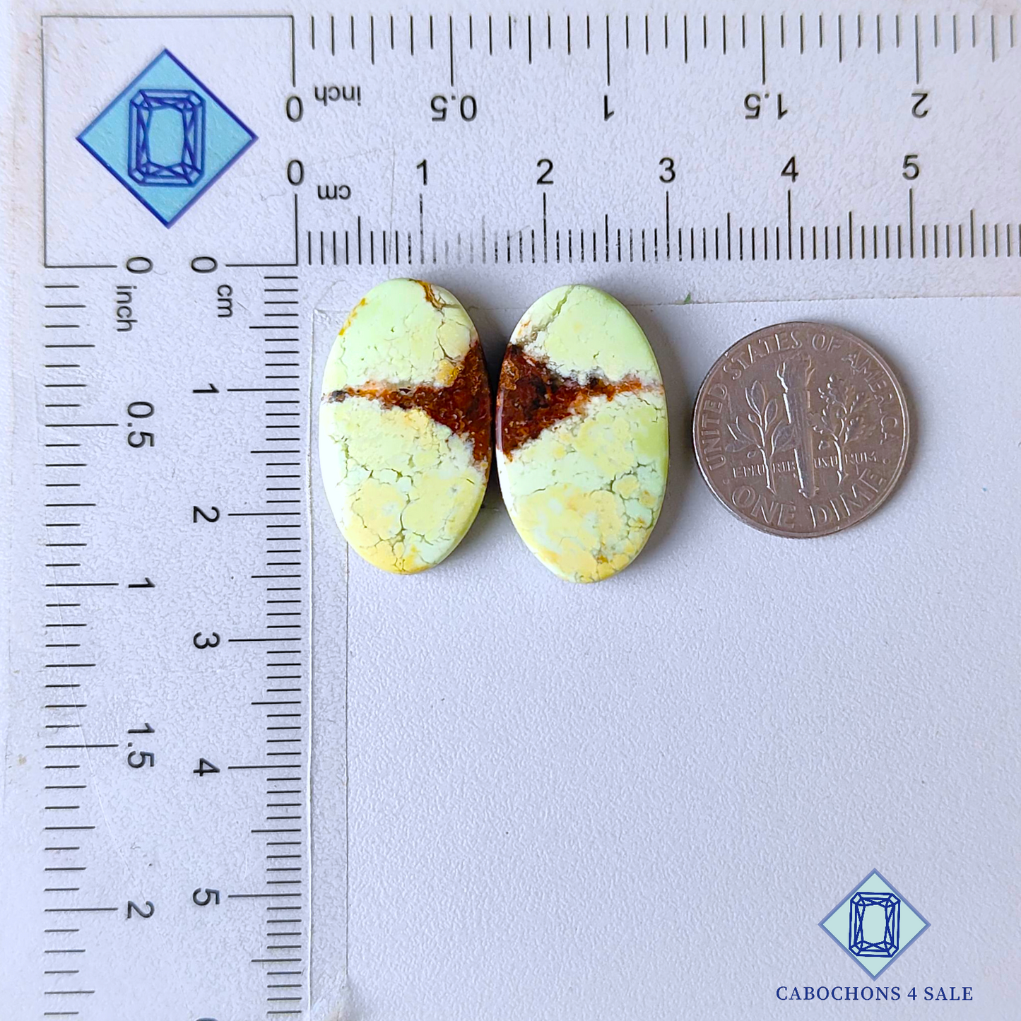 Citron Chrysoprase Oval Pairs