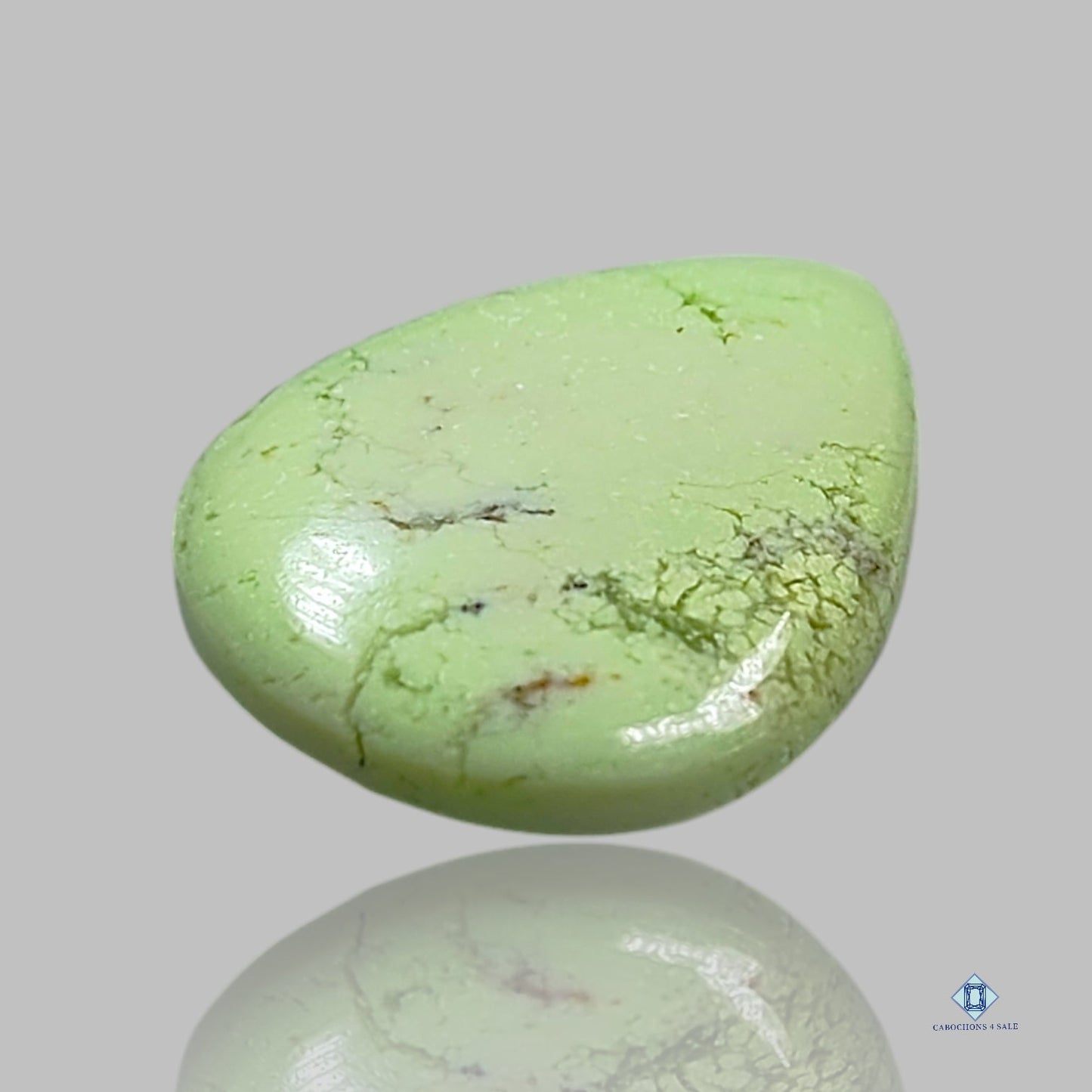 Citron Chrysoprase Pear Cabochons