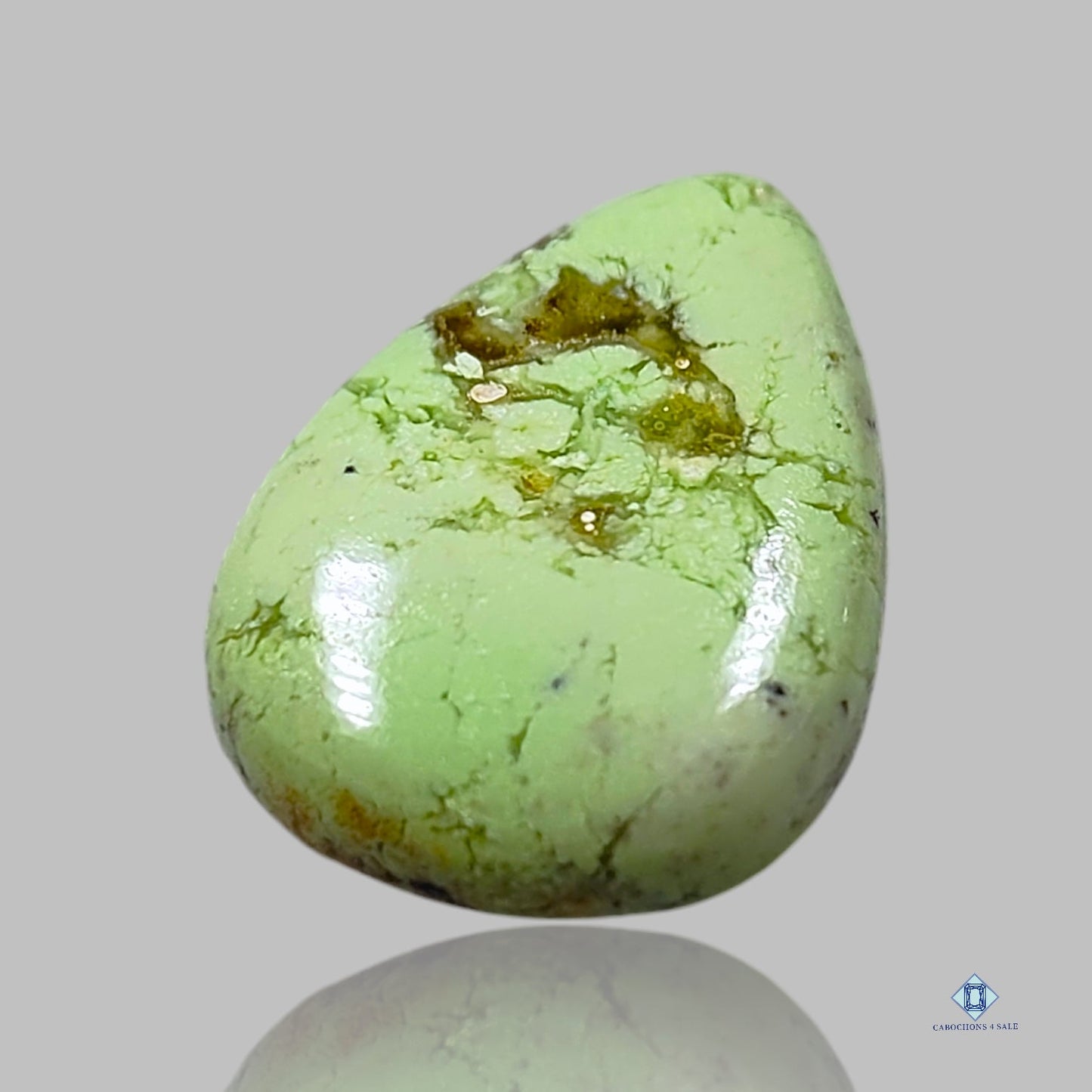 Citron Chrysoprase Pear Cabochons