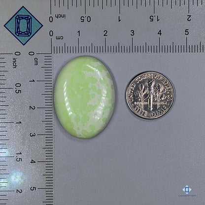 Citron Chrysoprase Oval Cabochons