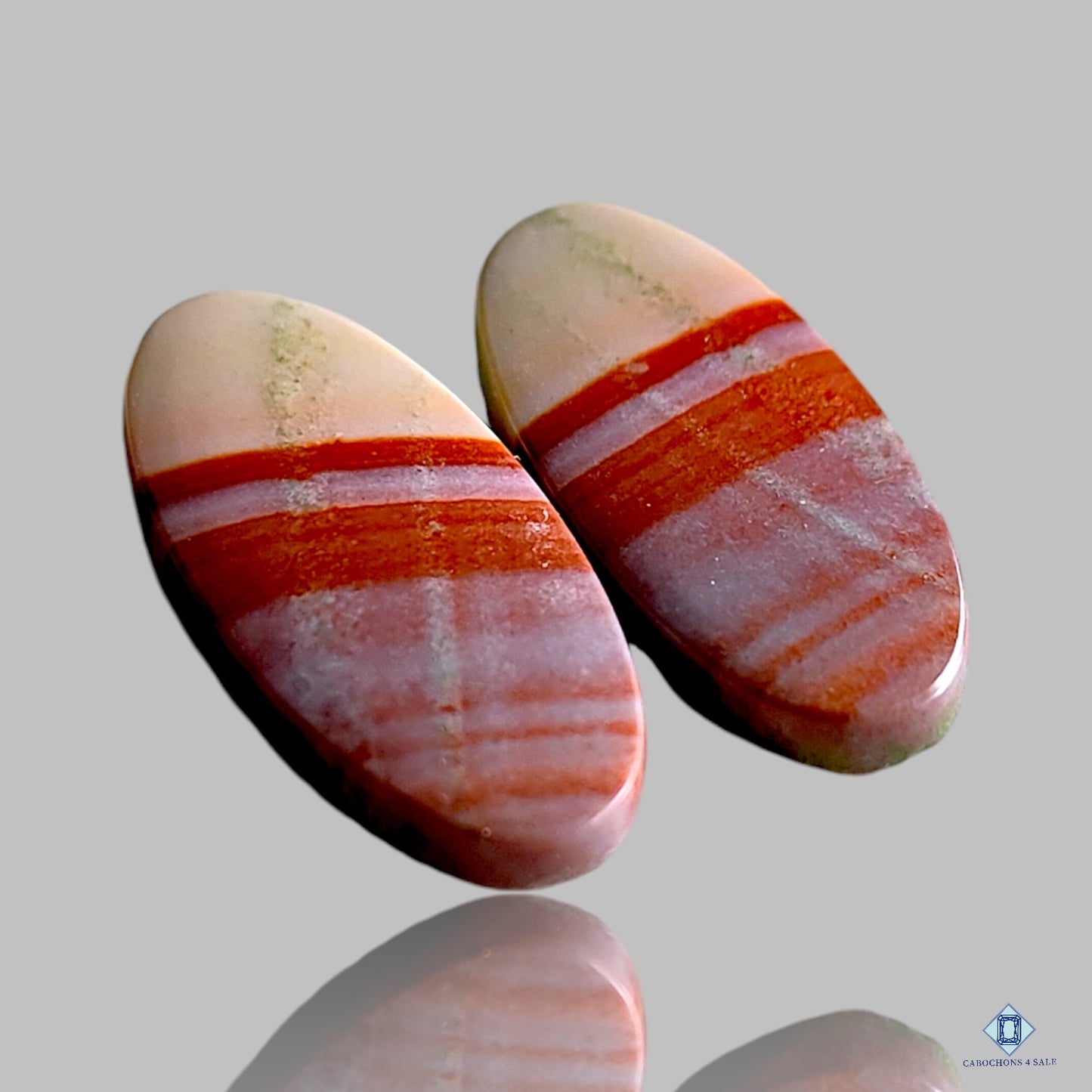 Coffee Bean Jasper Oval Pairs