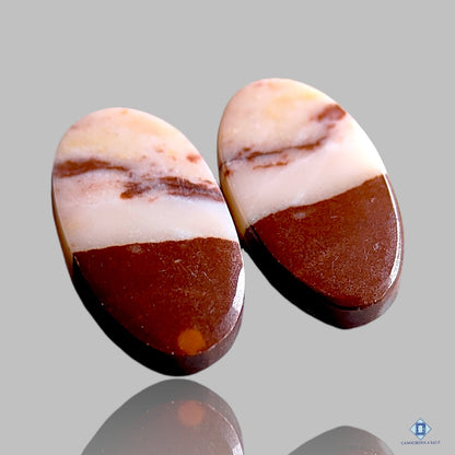 Coffee Bean Jasper Oval Pairs