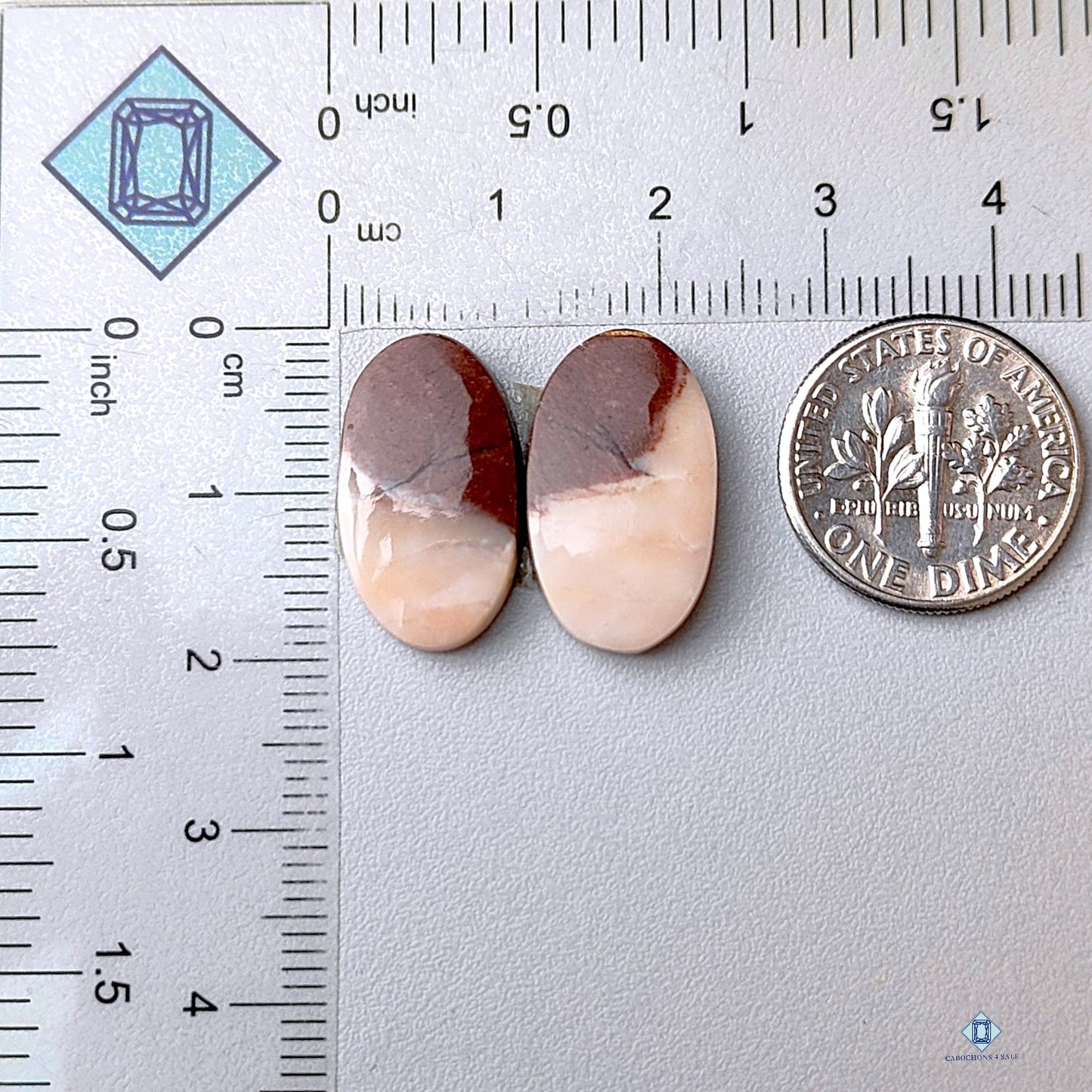 Coffee Bean Jasper Oval Pairs