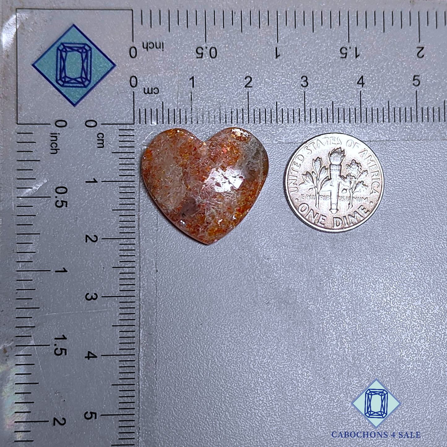 Confetti Sunstone Heart Carvings