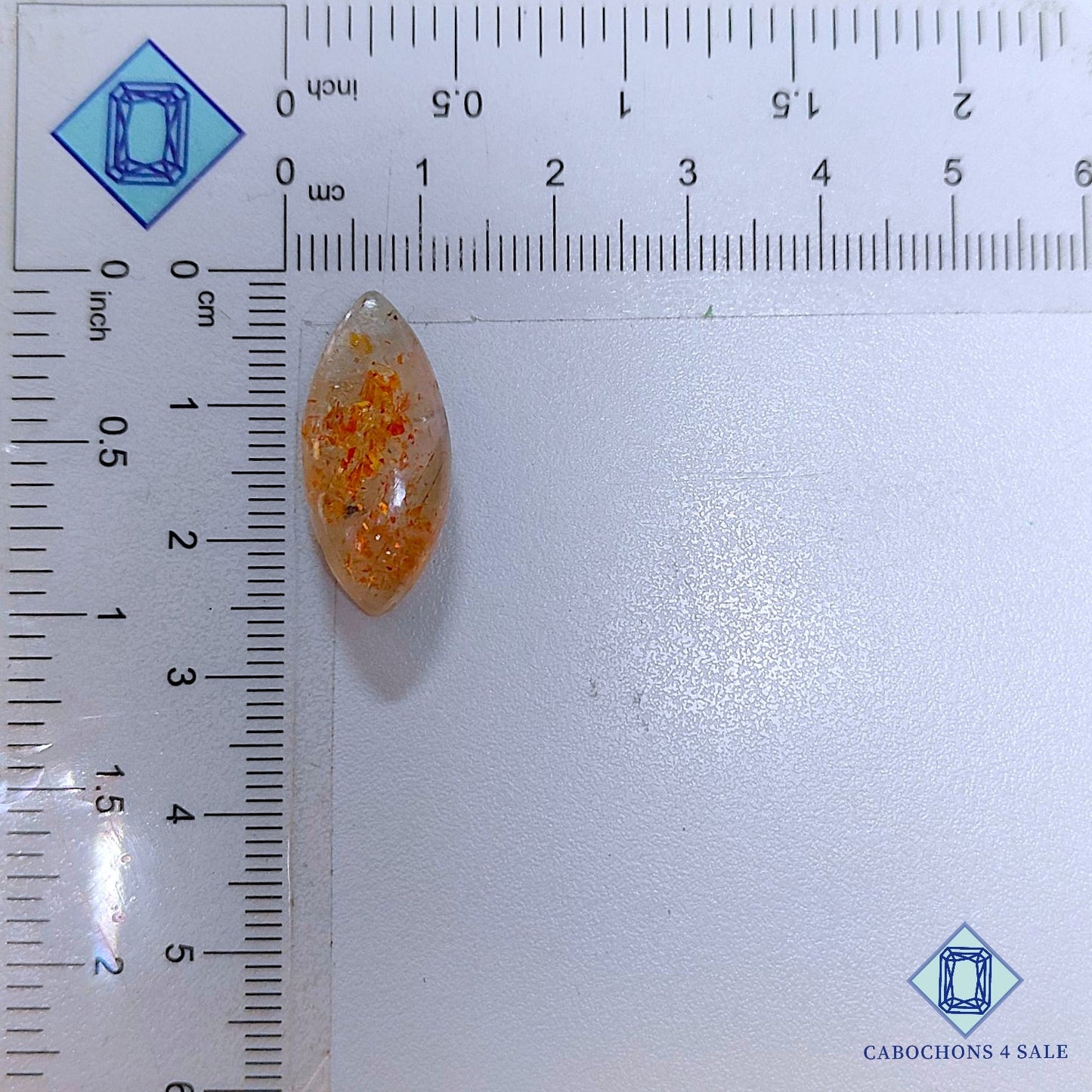 Cabujones de piedra solar de confeti natural, talla marquesa, 23 x 10 x 5 mm, disponibles para la venta.