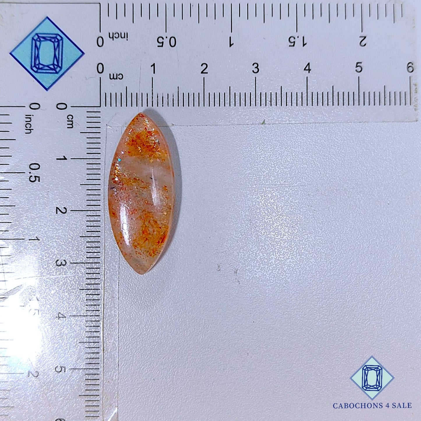 Cabujones de piedra solar de confeti natural, talla marquesa, 30 x 12 x 5 mm, disponibles para la venta.