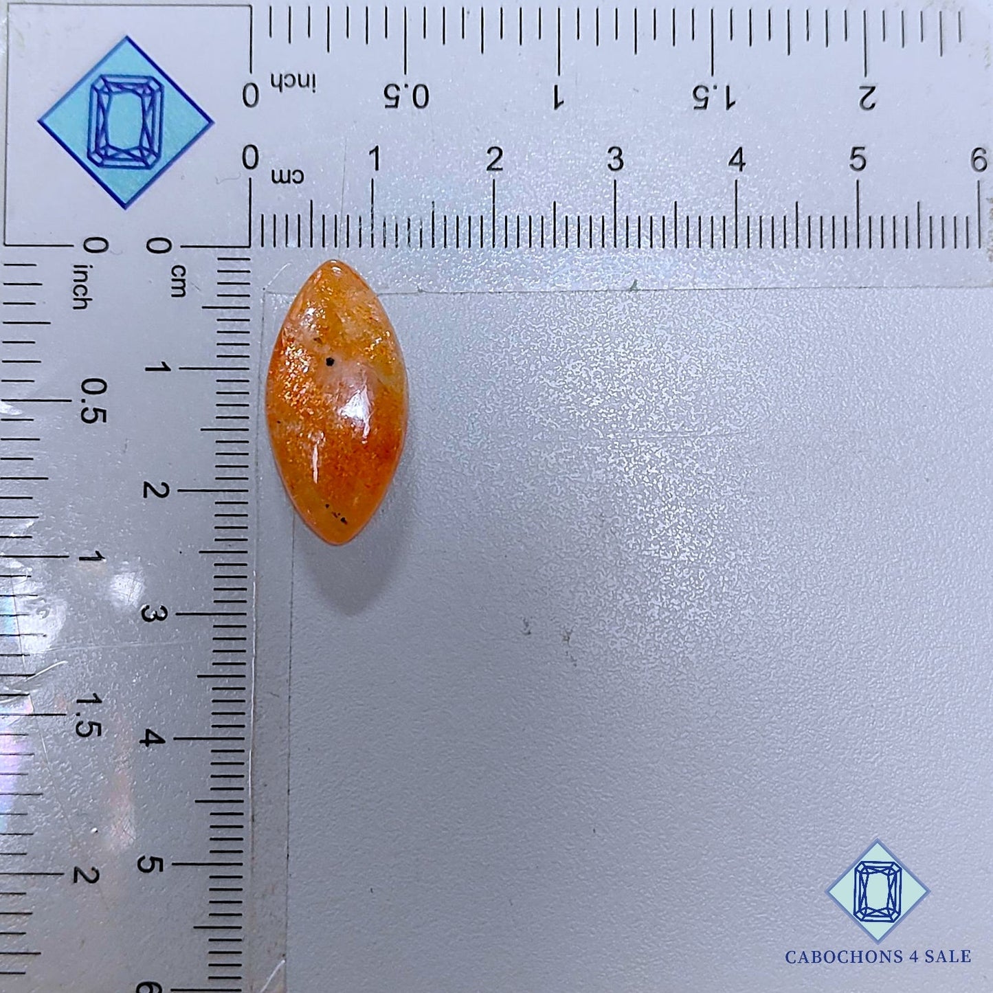 Cabujones de piedra solar de confeti natural, talla marquesa, 23 x 11 x 4 mm, disponibles para la venta.