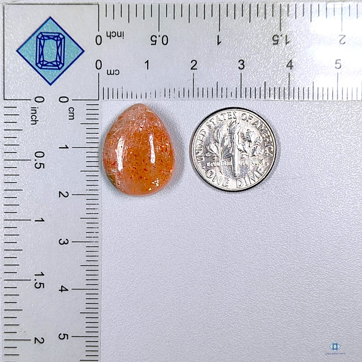 Confetti Sunstone Pear Cabochons