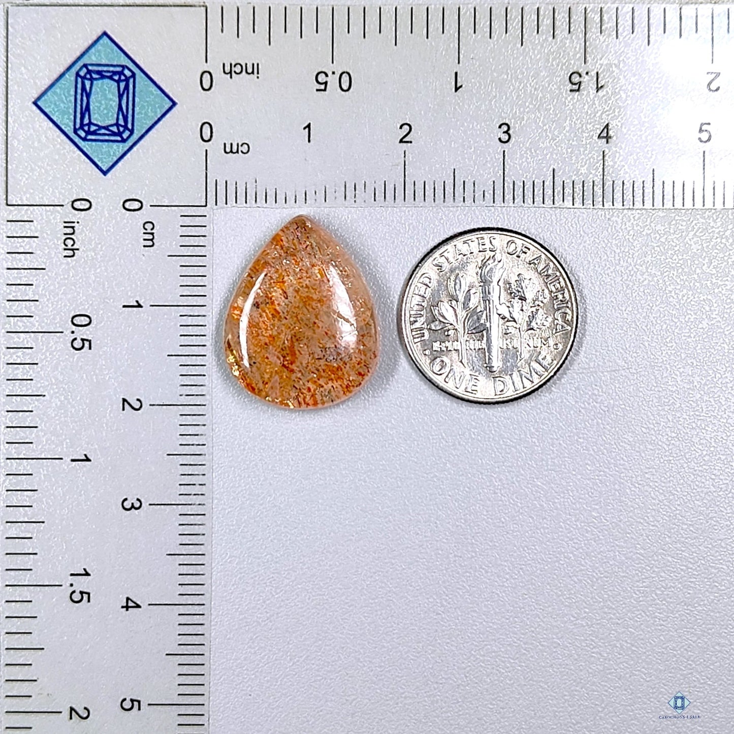 Confetti Sunstone Pear Cabochons