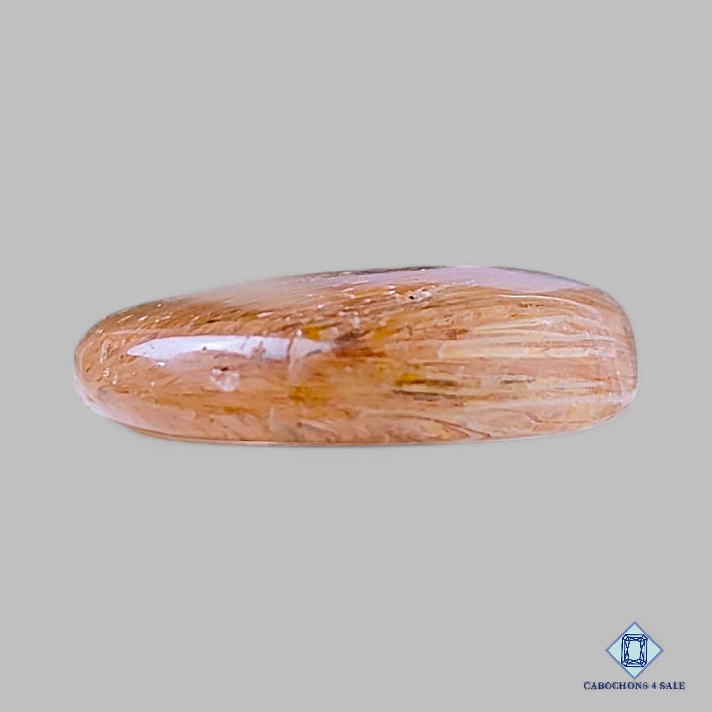 Natural Copper Rutile Quartz Gemstone Pear Cabochons 36*20*6mm from Brazil available for sale