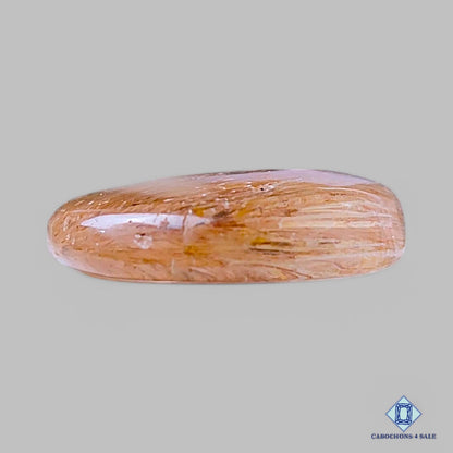 Natural Copper Rutile Quartz Gemstone Pear Cabochons 36*20*6mm from Brazil available for sale