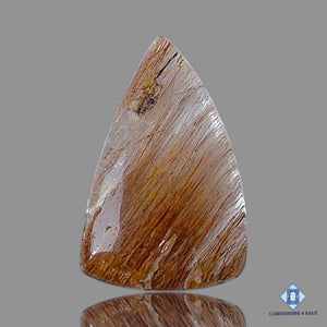 Natural Copper Rutile Quartz Gemstone Triangle Cabochons 29*19*6mm from Brazil available for sale