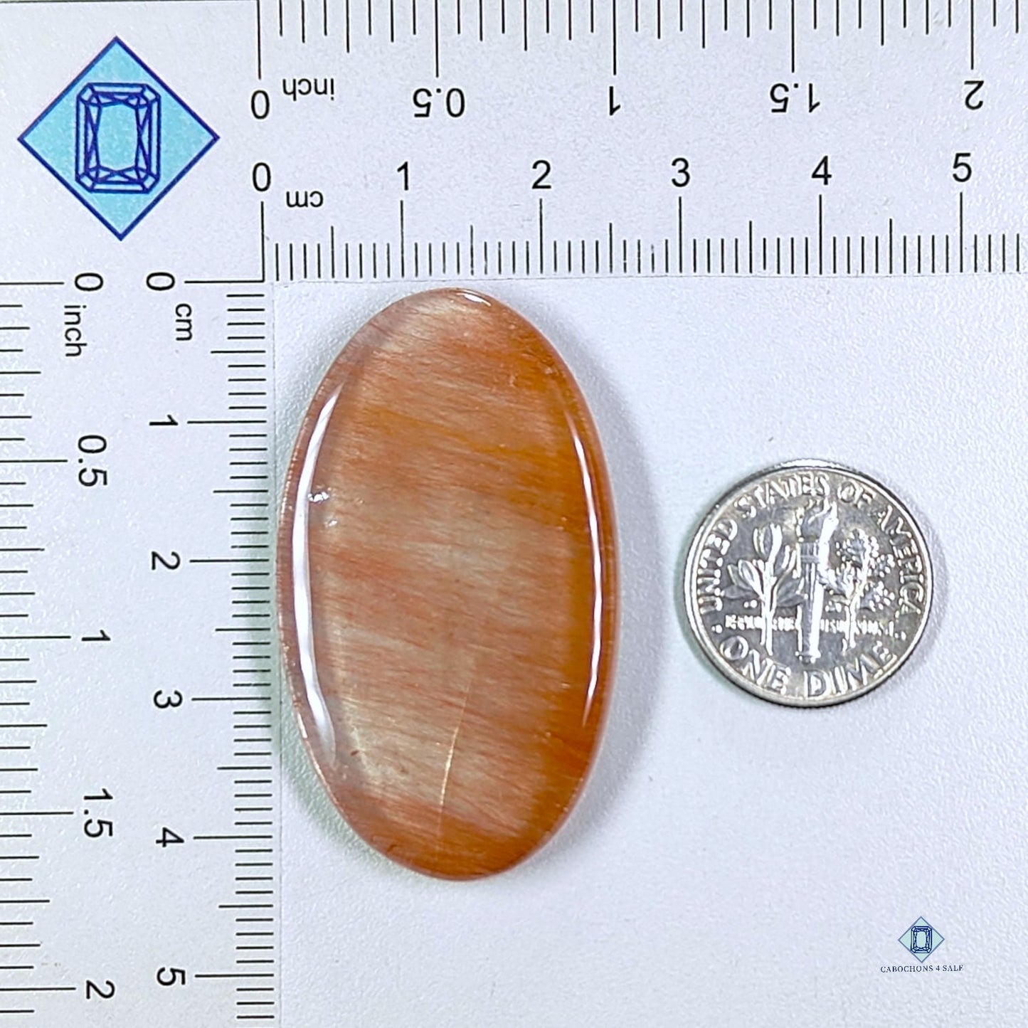 Copper Rutilated Quartz Oval Cabochons