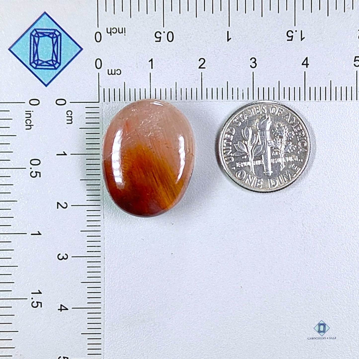 Copper Rutilated Quartz Oval Cabochons