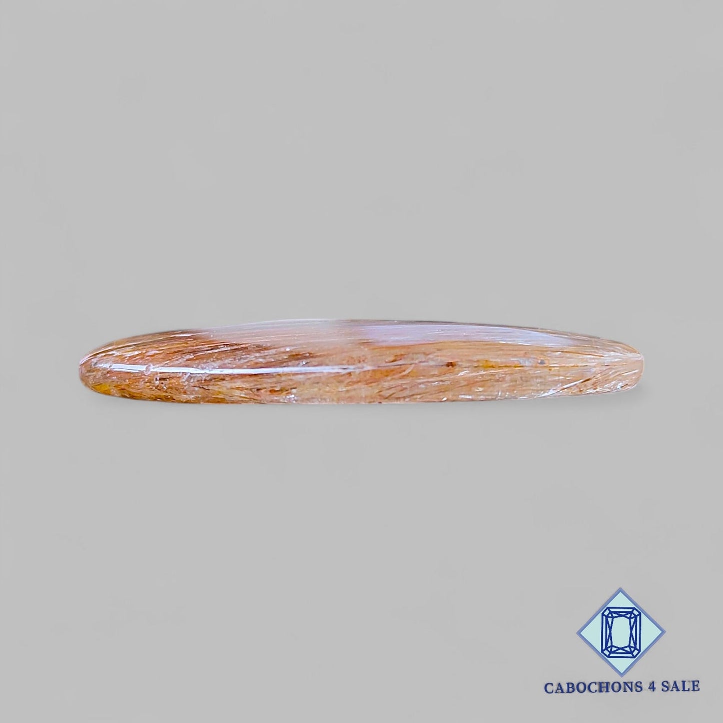 Cabujones ovalados de cuarzo rutilado de cobre natural de 40 x 20 x 5 mm, de Brasil, disponibles para la venta.