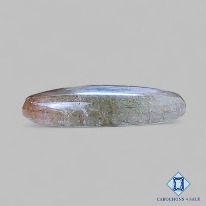 Cabujones ovalados de cuarzo rutilado de cobre natural de 31 x 23 x 6 mm, de Brasil, disponibles para la venta.