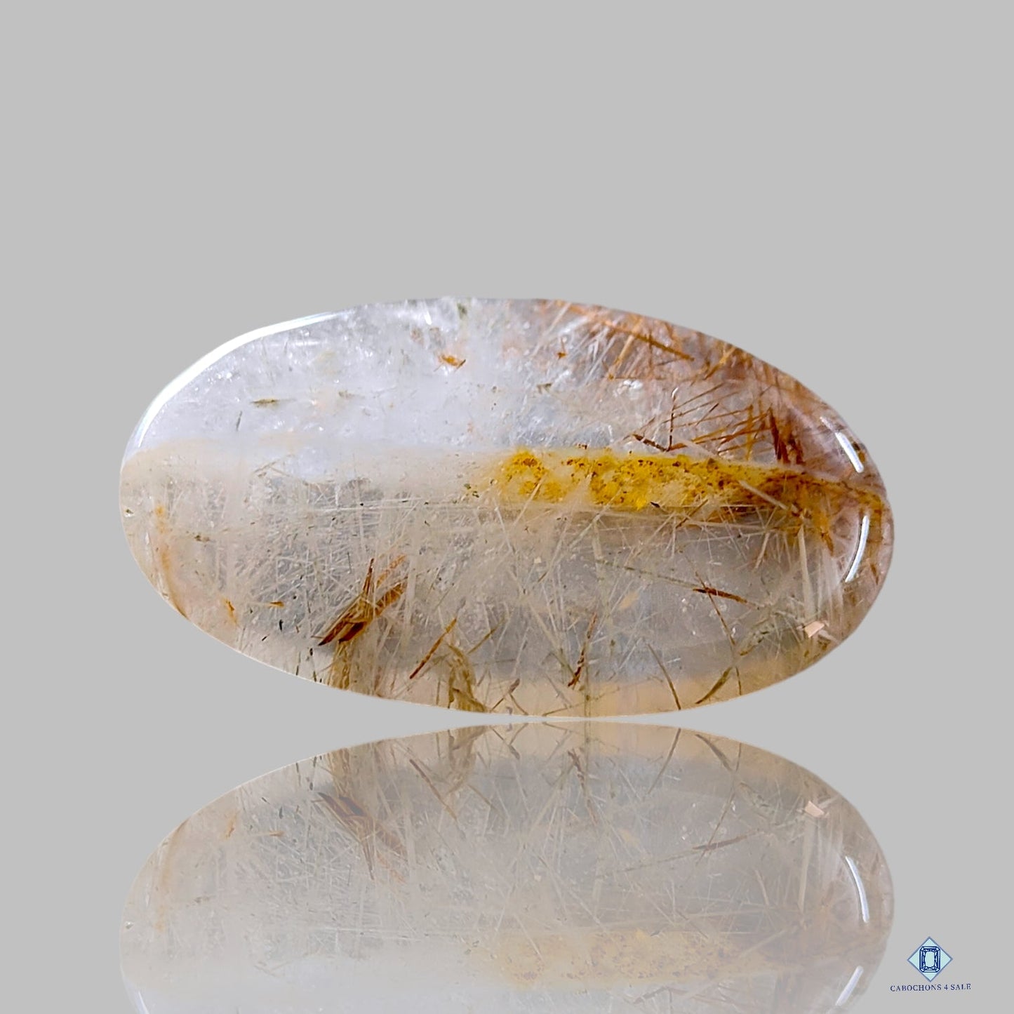 Copper Rutile Quartz Oval Cabochons