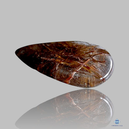 Copper Rutile Quartz Pear Cabochons