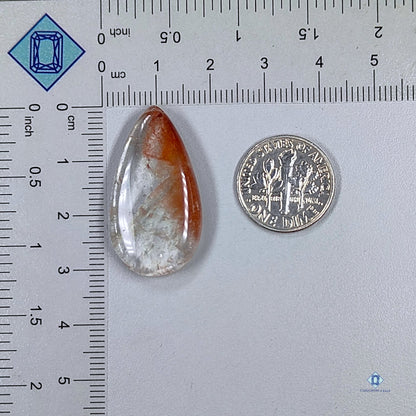 Hematite Quartz Pear Cabochons