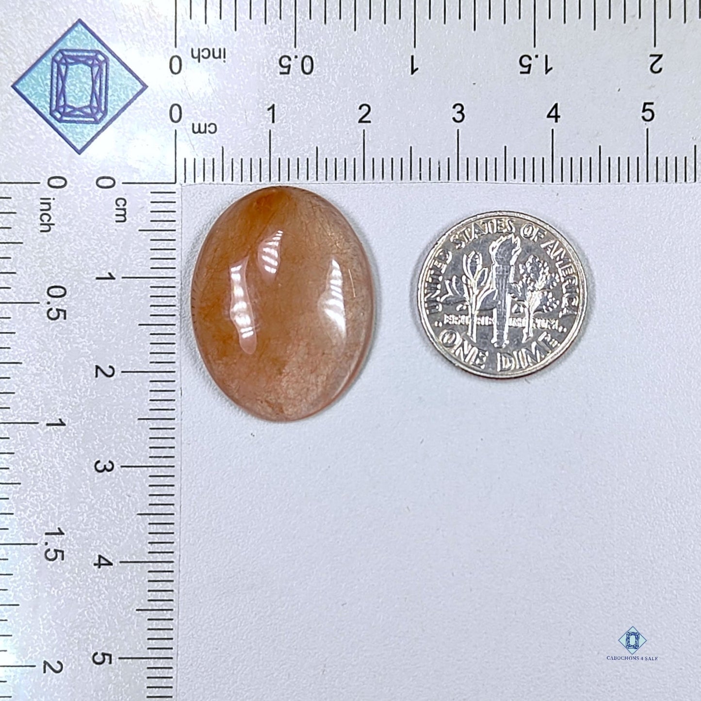 Copper Rutile Quartz Oval Cabochons