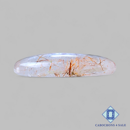 Copper with Black Rutile Quartz Oval Cabochons