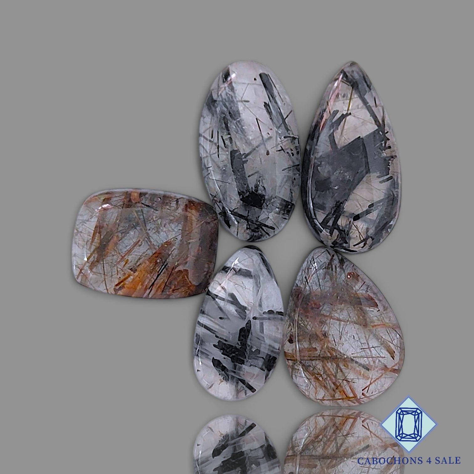 Natural Copper with Black Rutile Quartz | Premium Loose Gemstones ...