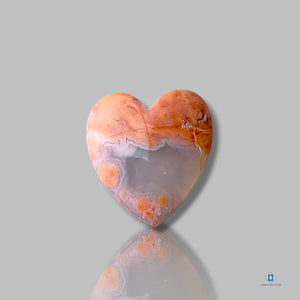 Cotton Candy Agate Heart Carvings