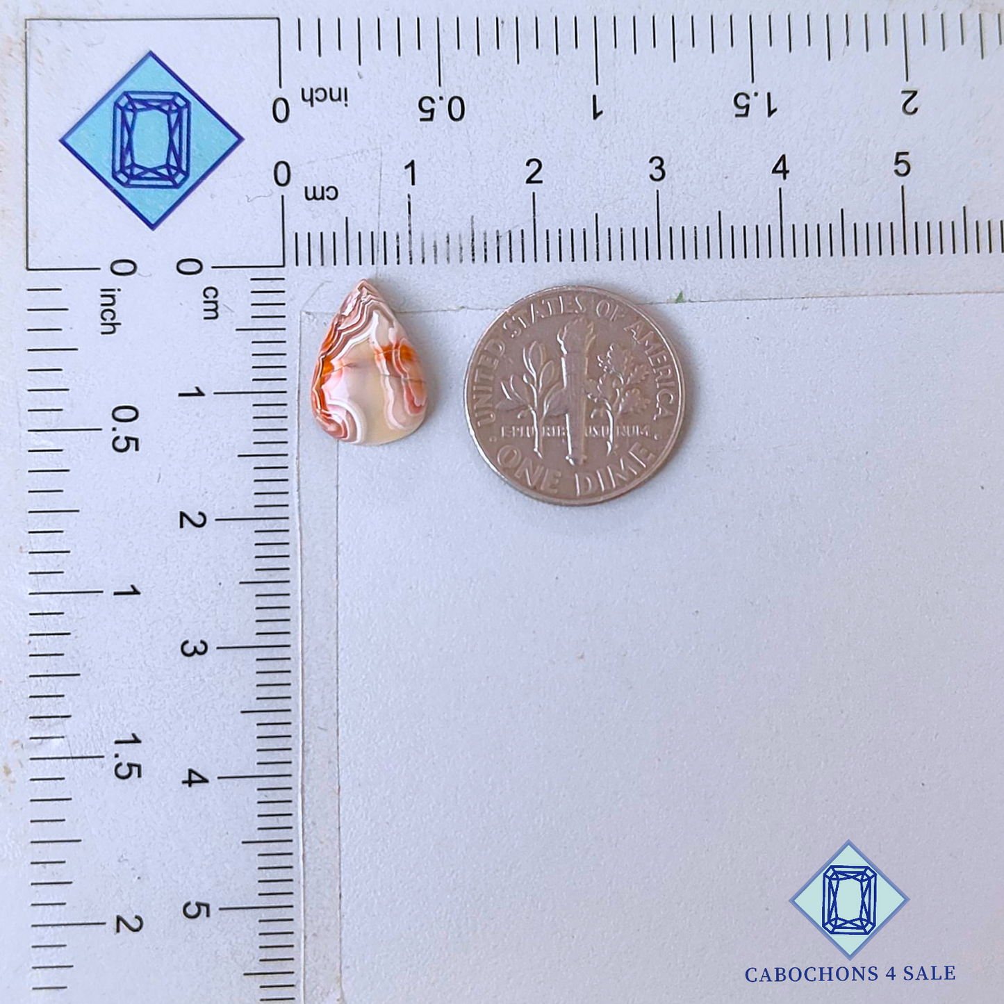 Crazy Lace Agate Pear Cabochons