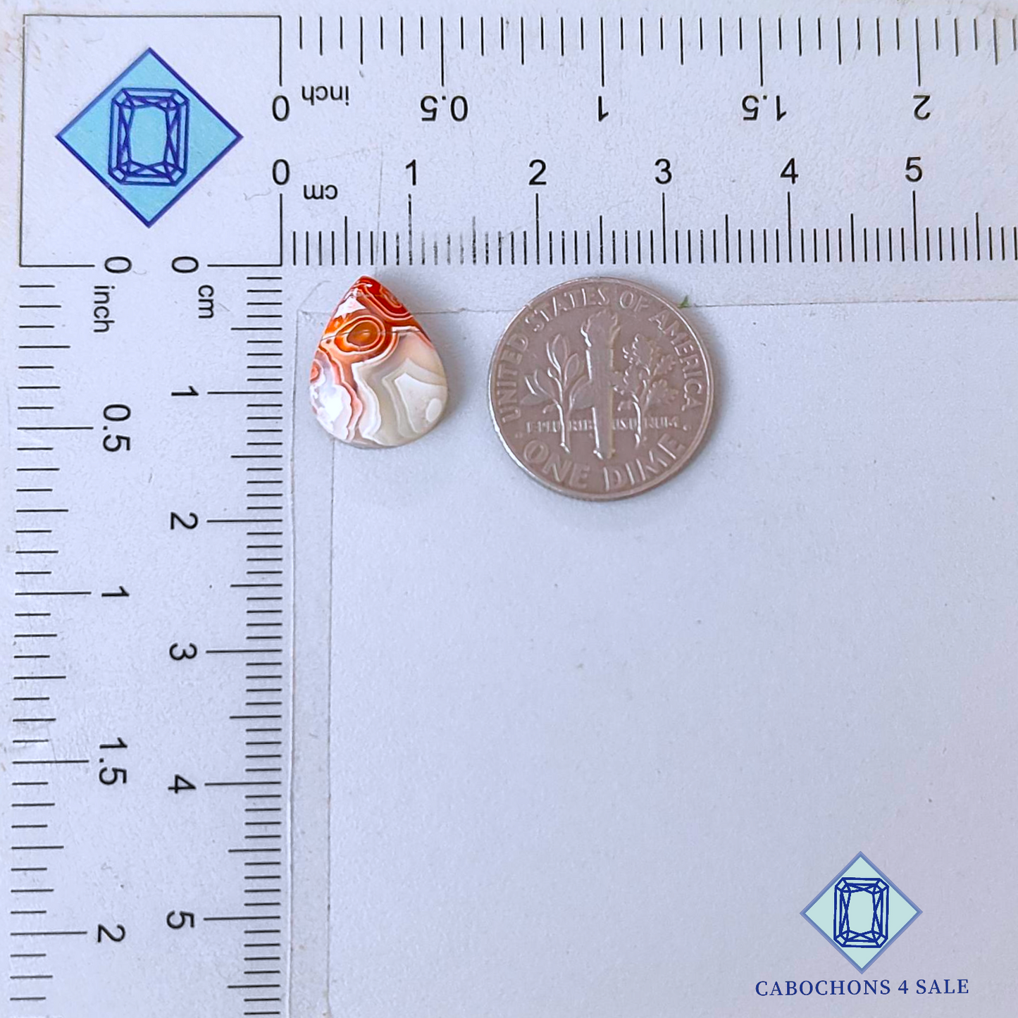 Crazy Lace Agate Pear Cabochons