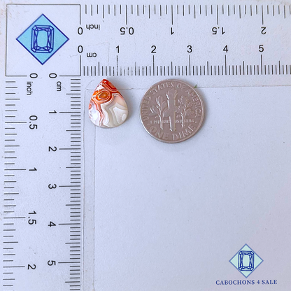 Crazy Lace Agate Pear Cabochons