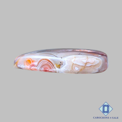 Piedra preciosa de ágata de encaje loco natural en forma de pera Druzy de 30 x 25 x 5 mm procedente de México, disponible para la venta.