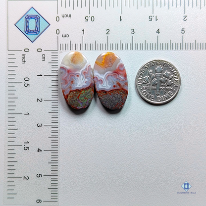 Crazy Lace Agate-oval-cabochons