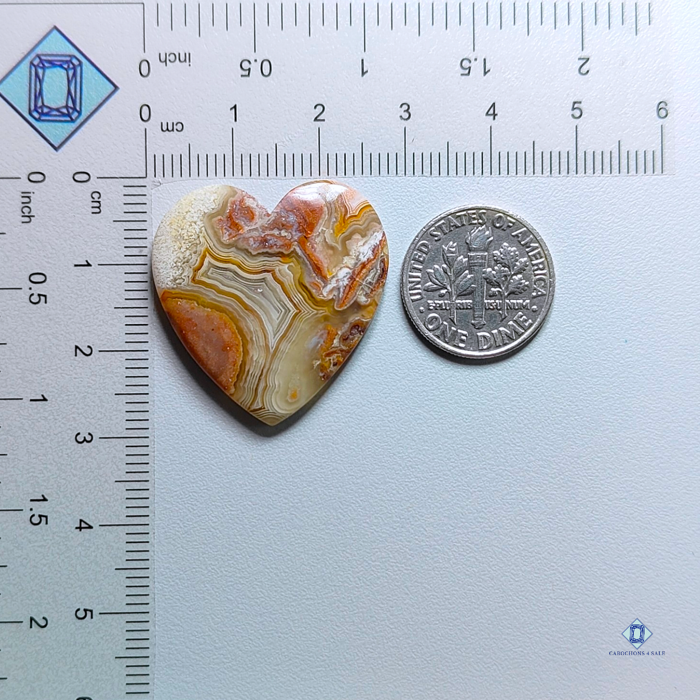 Crazy Lace Agate-Heart-Cabochons