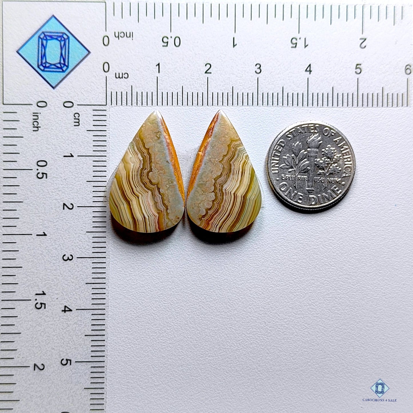 Crazy Lace Agate Pear Pairs