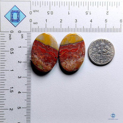 Crazy Lace Agate Oval Pairs