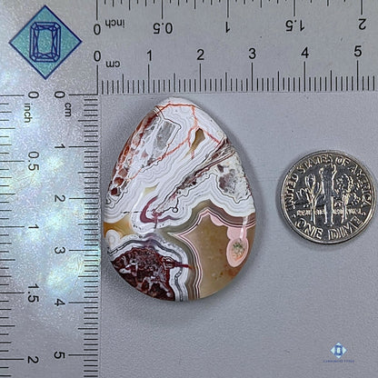 Crazy Lace Agate Pear Cabochons