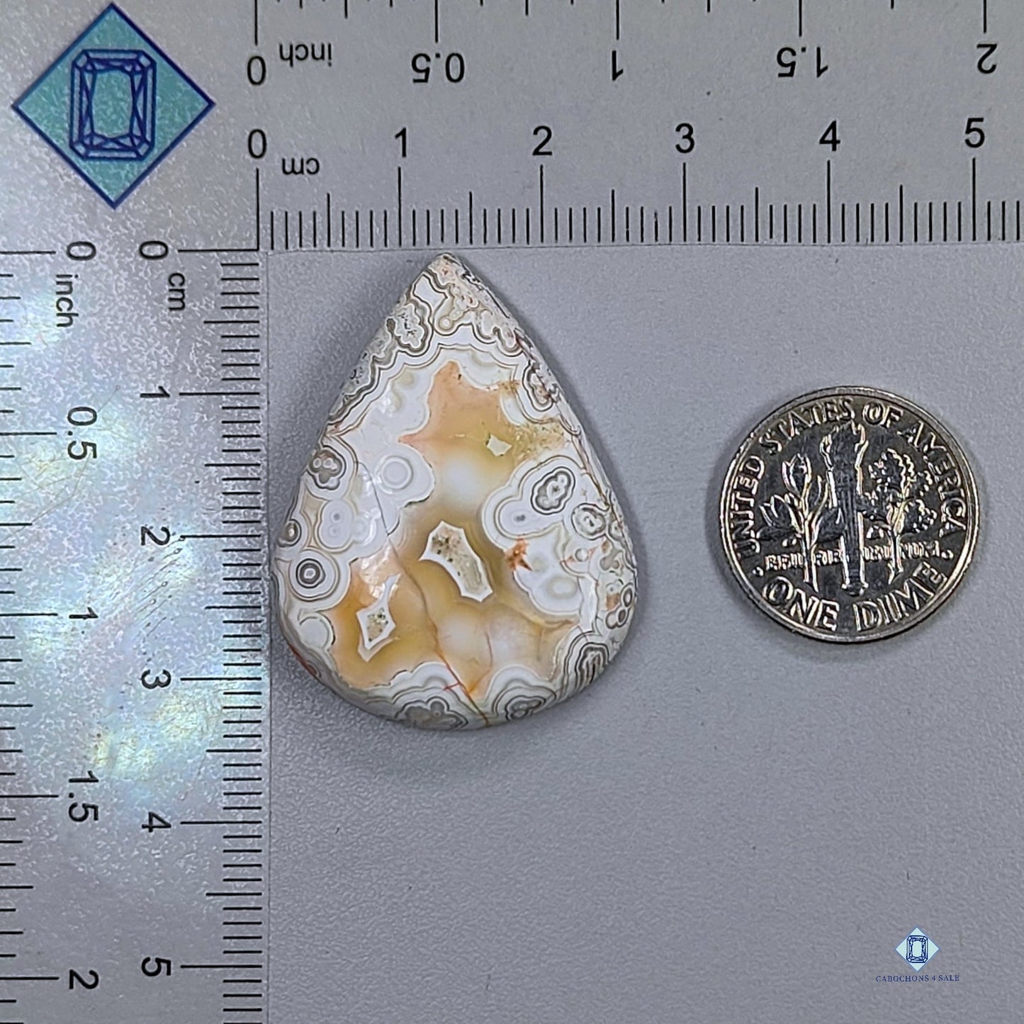 Crazy Lace Agate Pear Cabochons