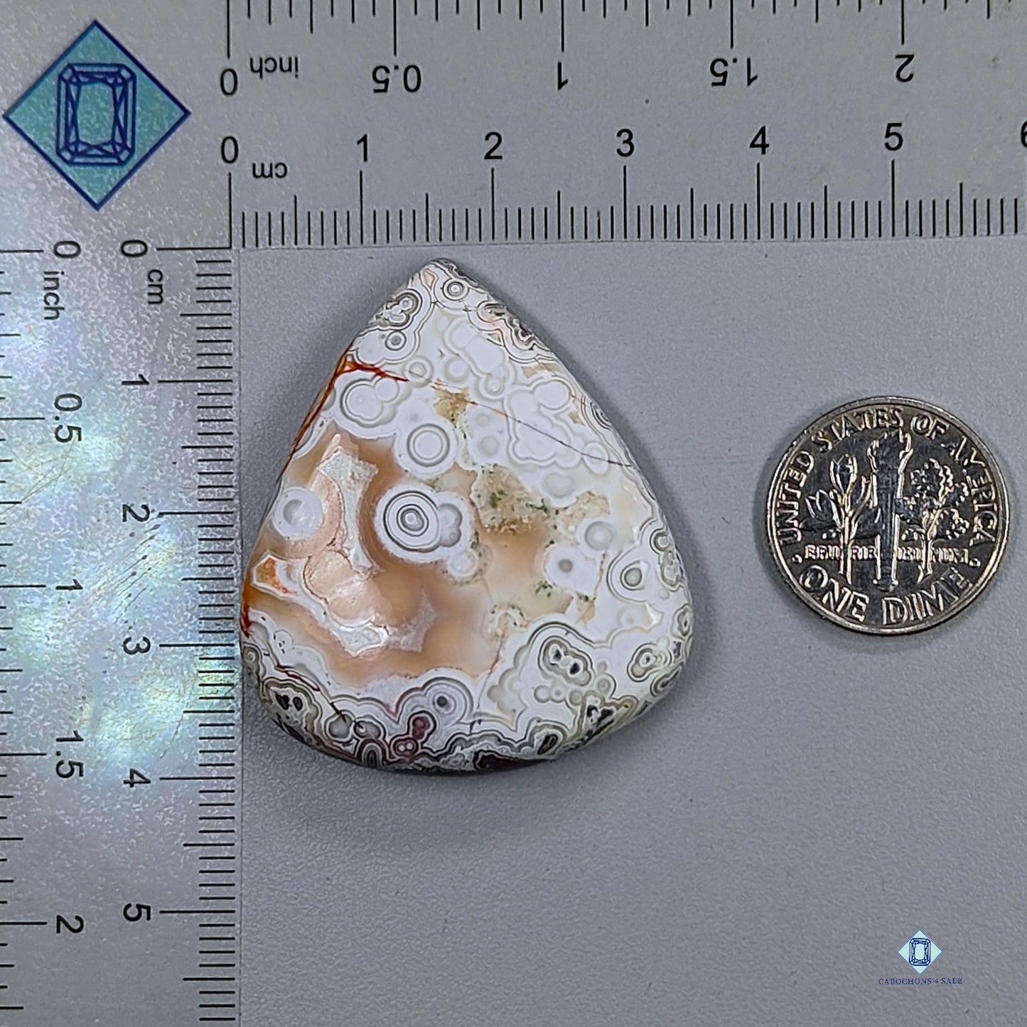 Crazy Lace Agate Pear Cabochons