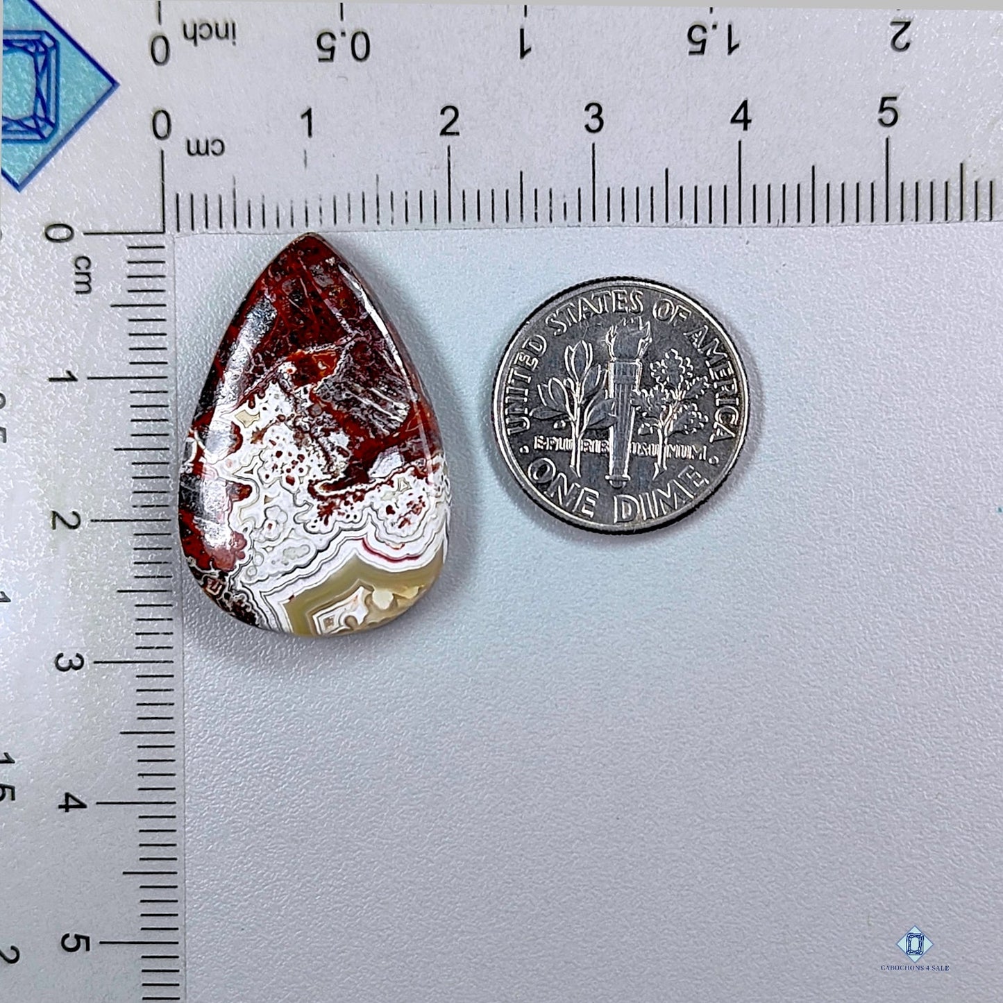 Crazy Lace Agate Pear Cabochons